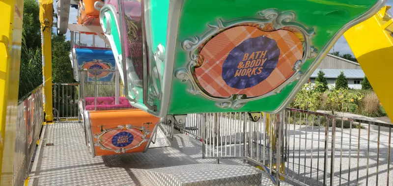 Bath & Body Works branded Ferris Wheel gondolas