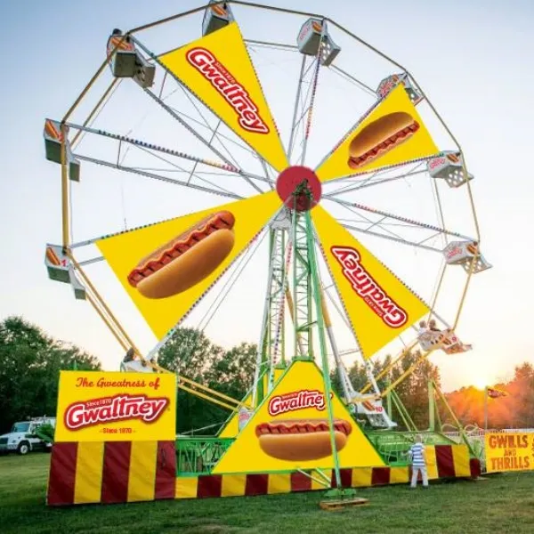 Corporate Branding on Amusement Ride Rentals for Weddings, Festivals & Corporate Events