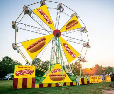 Ferris wheel rental for festivals and events Ferris wheel centerpiece at a festival or community event